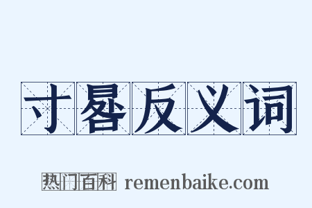 寸晷反义词是什么意思的图片